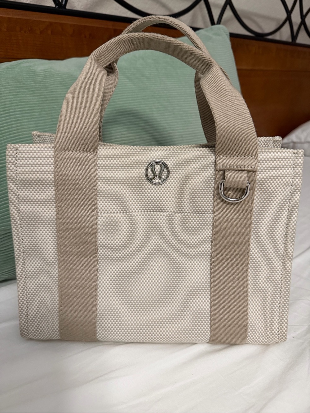 lululemon athletica Small Canvas Tote in Beige and Cream